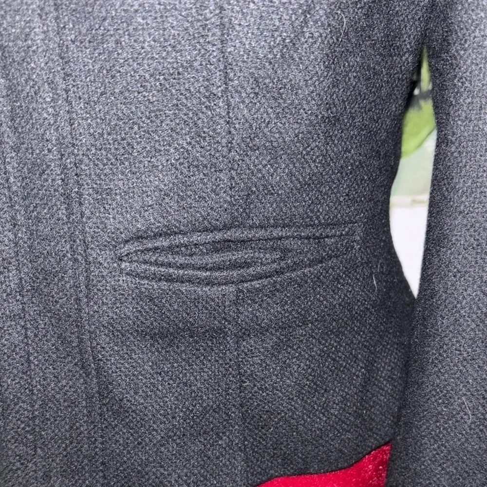 Cynthia Rowley Black Blazer with Structured Lines - Picture 2 of 11